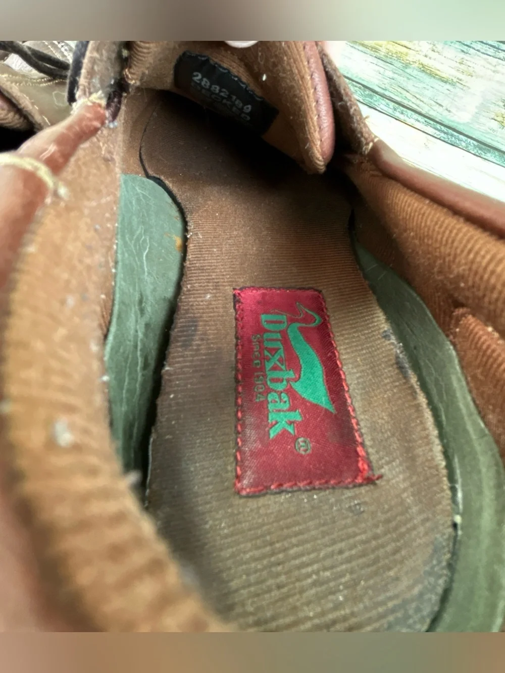DUXBAK Decked Boat Shoe 10.5 Vintage Moc Toe Loafers Casual Shoes Brown Leather